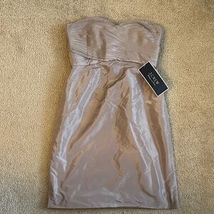 J. Crew Strapless Dress in shimmering Fawn